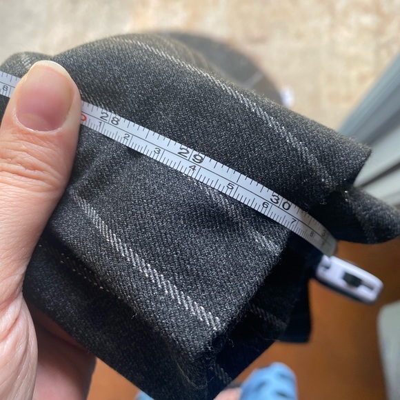 NWT Lane Bryant 16 Perfect Drape Wide Leg DarkGrey W Silver Pin Striping Hi Rise - Picture 9 of 12